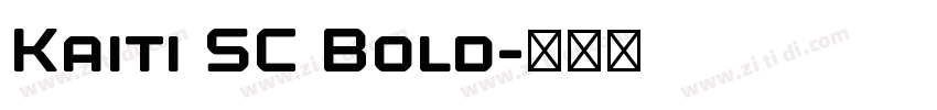 Kaiti SC Bold字体转换